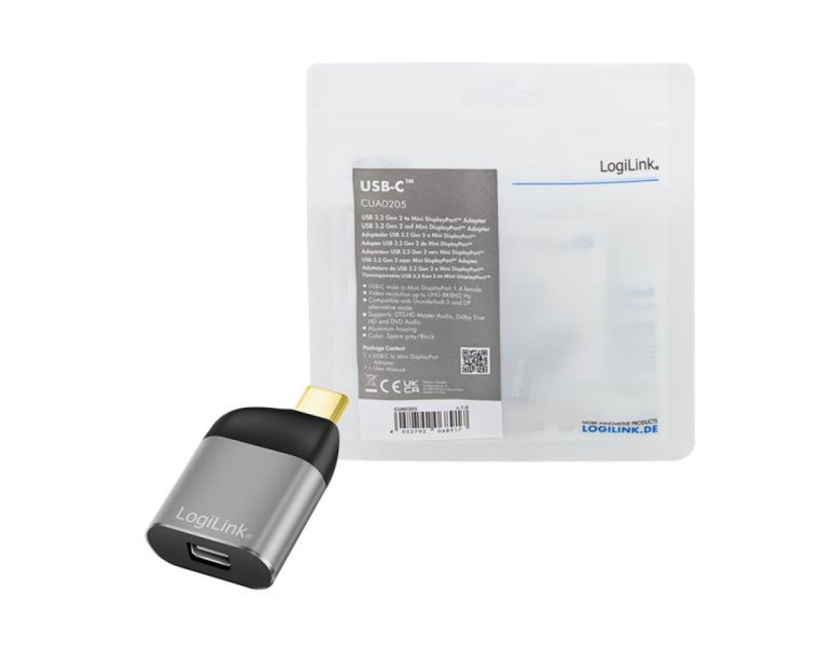 Adaptor TYPE-C/M  to mini DP/F 8K USB 3.2 Gen2 Logilink CUA0205