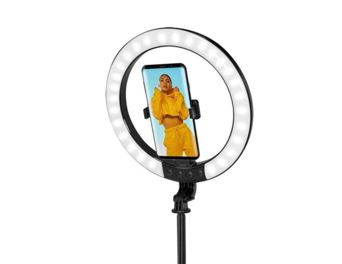 Smartphone Ring with Selfie Stick Tripod Remote Shutter Logilink 25 cm AA0156