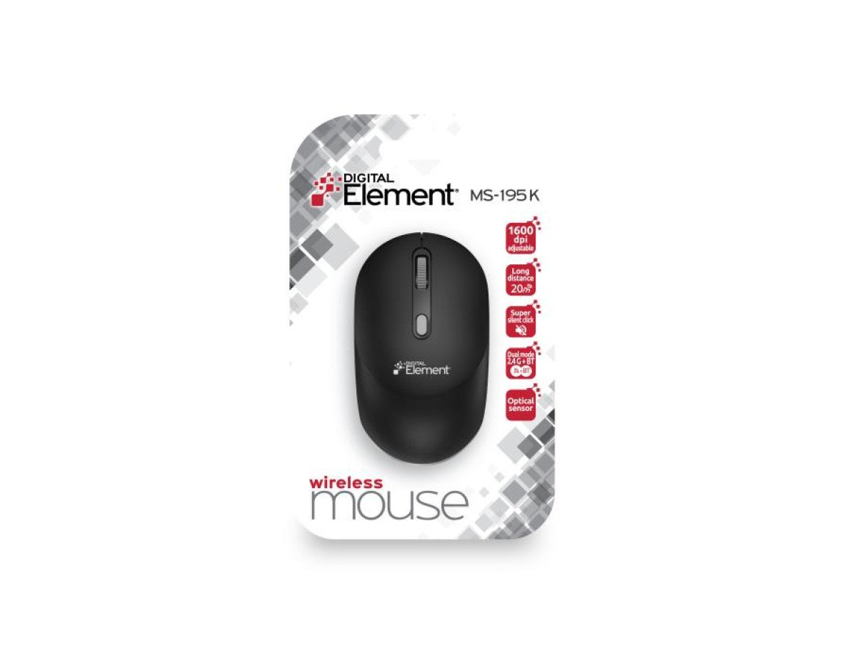 Mouse Wireless 2.4 GHz & Bluetooth Element MS-195K