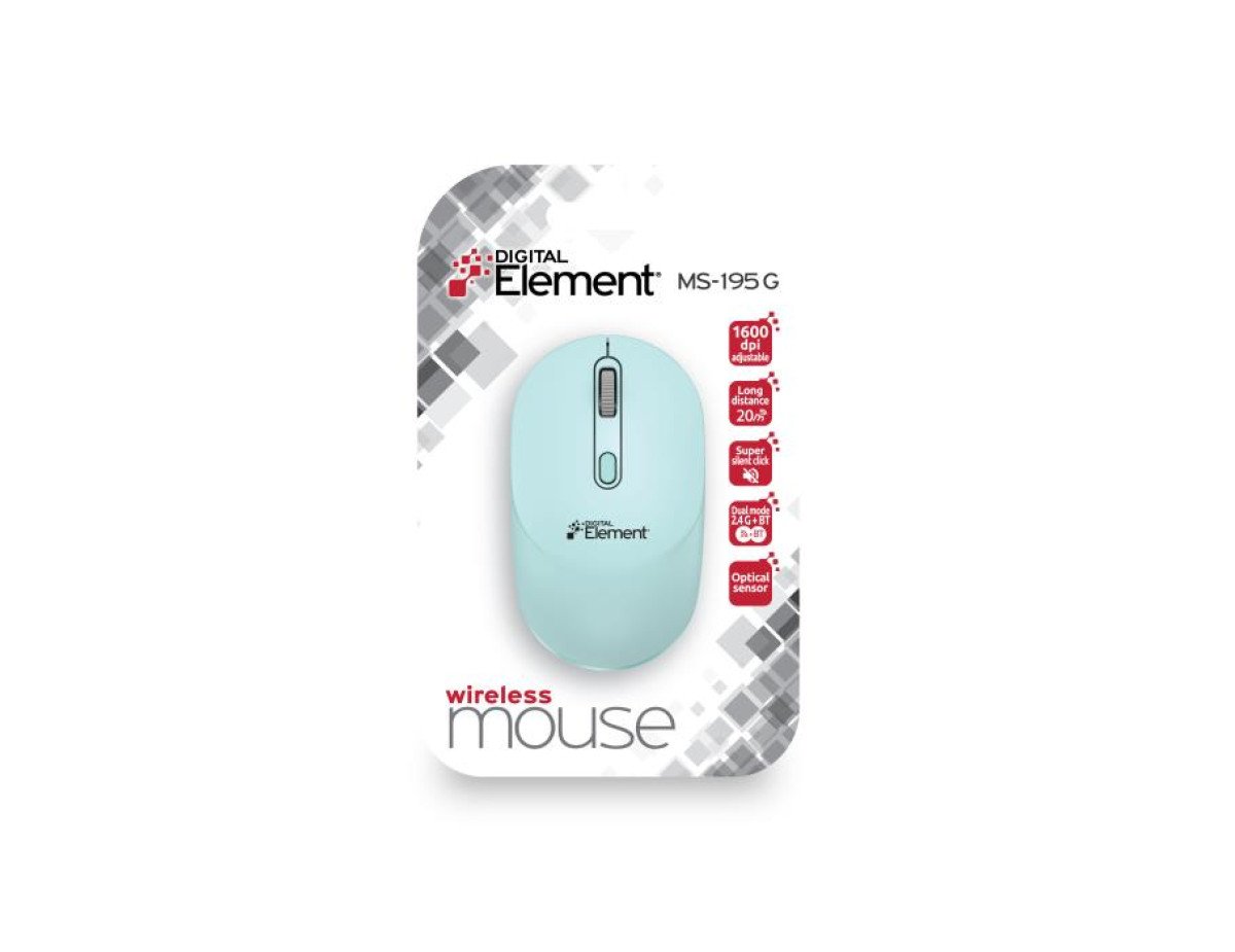 Mouse Wireless 2.4 GHz & Bluetooth Element MS-195G