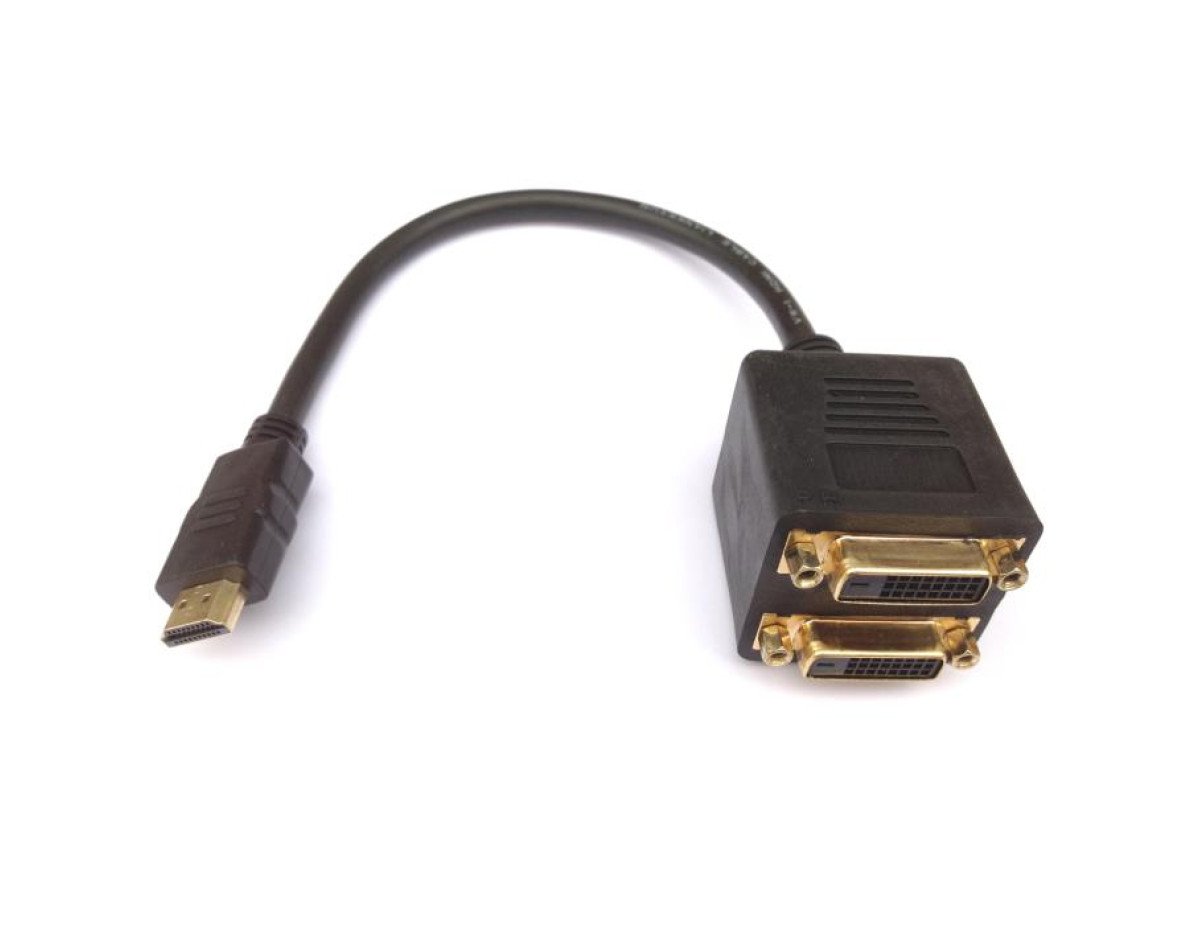 HDMI Splitter M to 2xDVI F Aculine AD-042