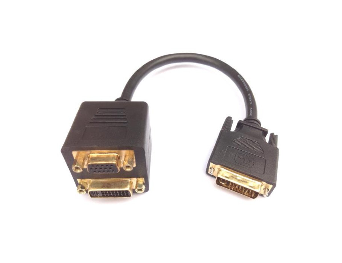 DVI Splitter M to VGA/DVI  F Aculine AD-041