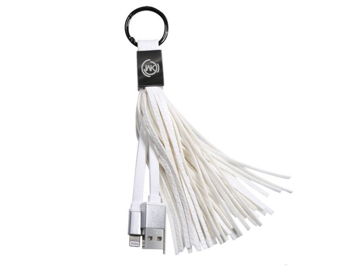 Tassels Ring Cable WK Micro WDC-011 White 2.1A