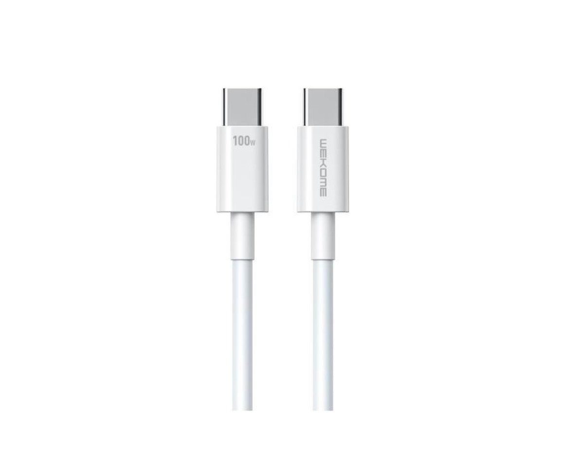 Charging Cable WK 100W TYPE-C/TYPE-C White 1m WDC-182 5A