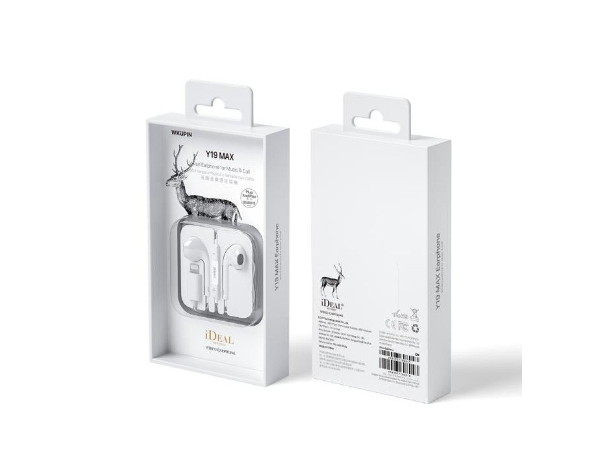 Earphone WK Y19 Max Lighting White