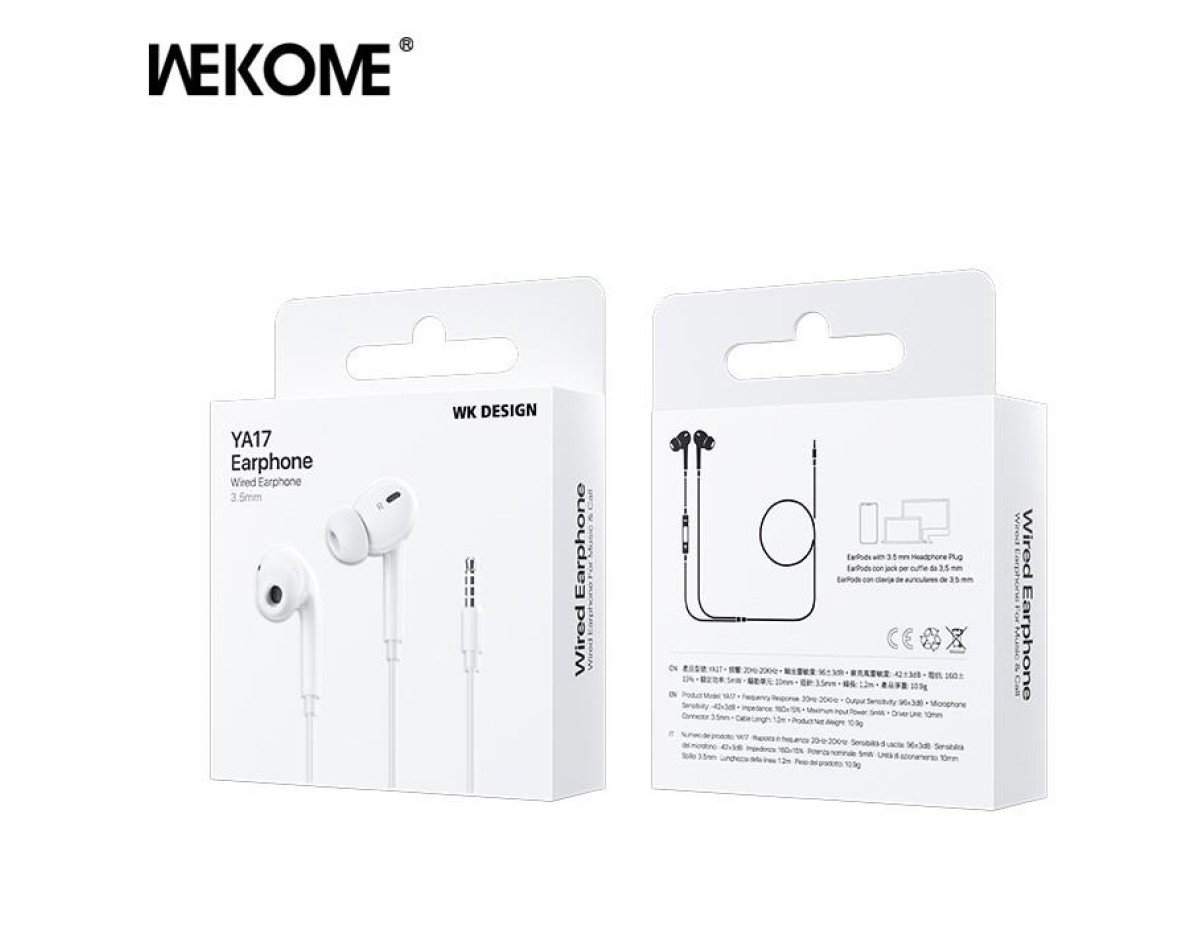 Earphone WK YA17 White