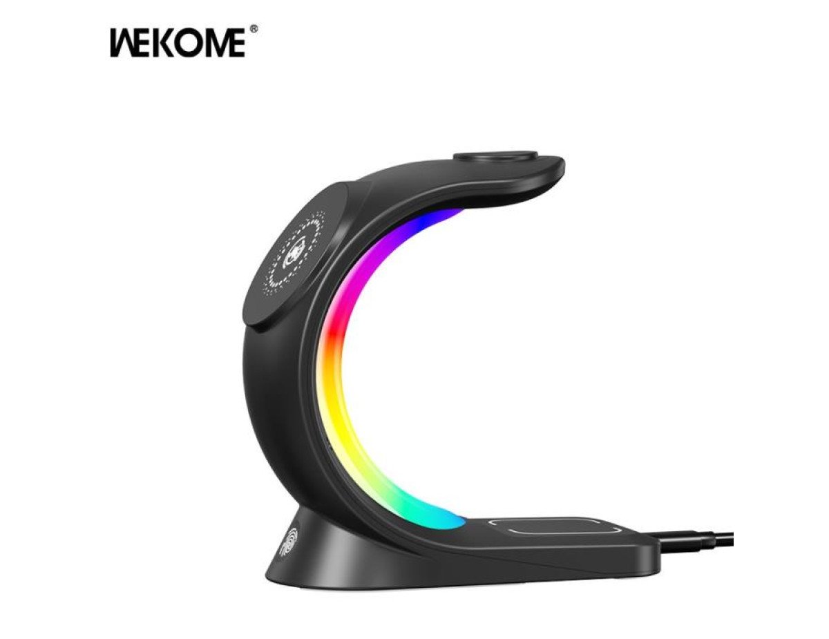 Wireless Magnetic Charger/Stand 4in1 15W WK WP-U169 Black