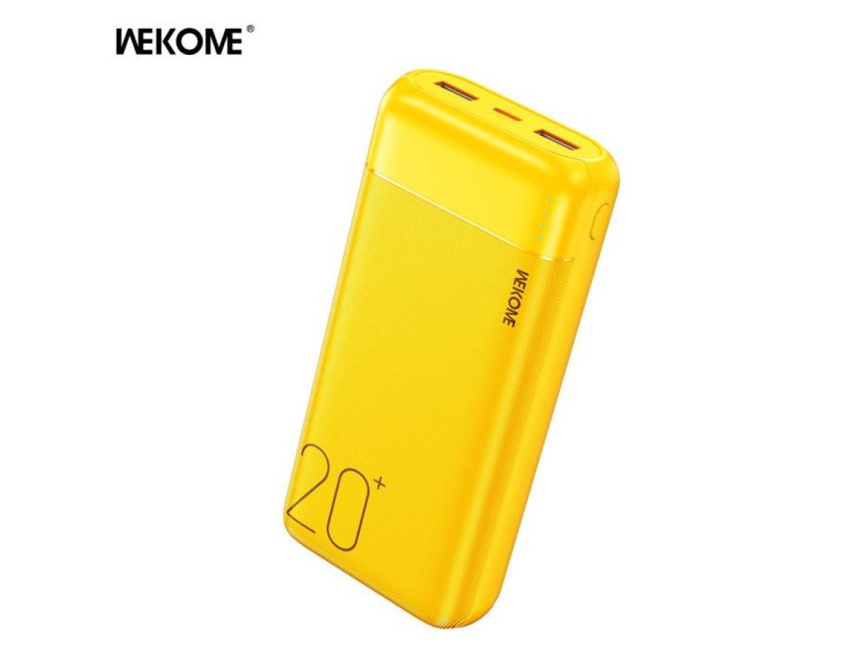 Power Bank WK 20000mAh 10W USBx2 Yellow WP-02