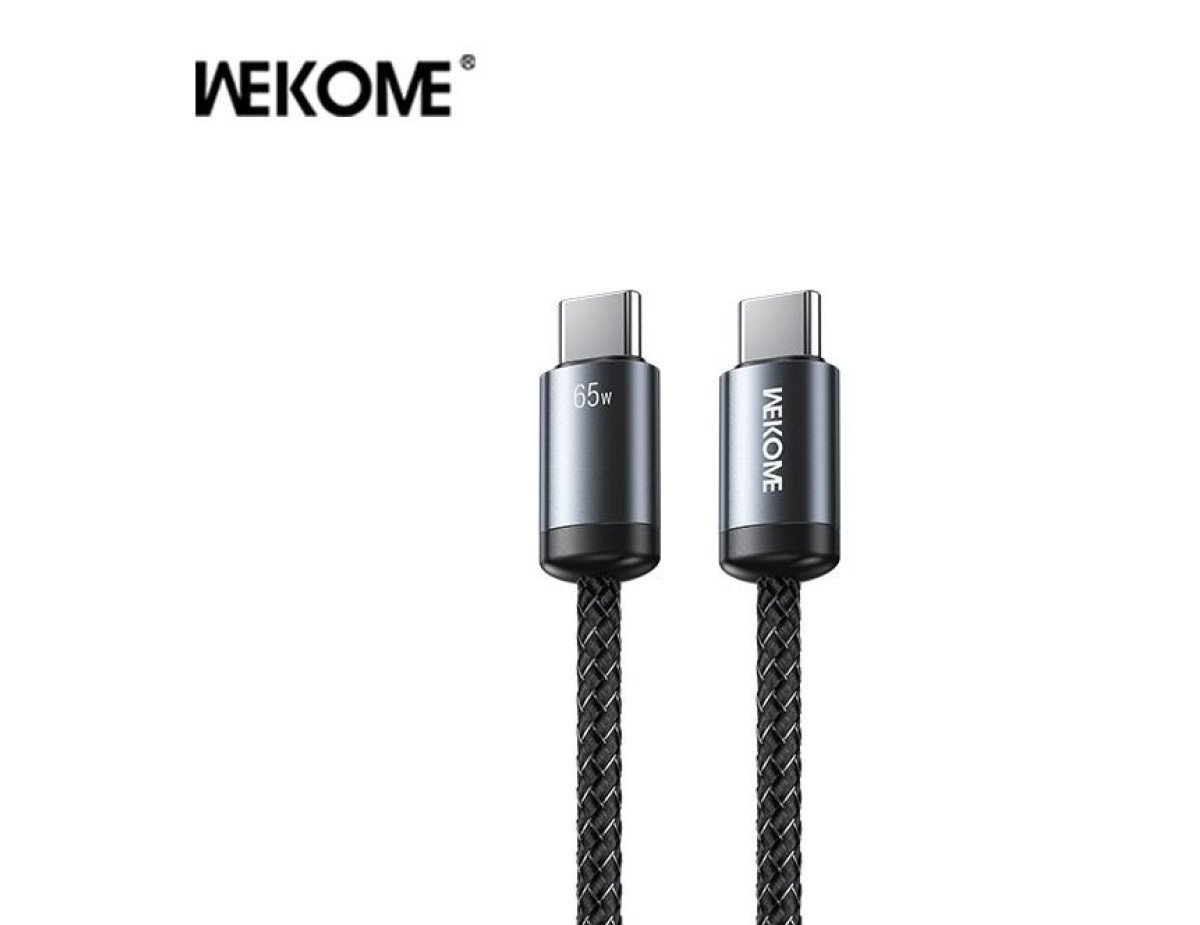 Charging Cable WK 65W TYPE-C/TYPE-C Black 1m WDC-35 3A