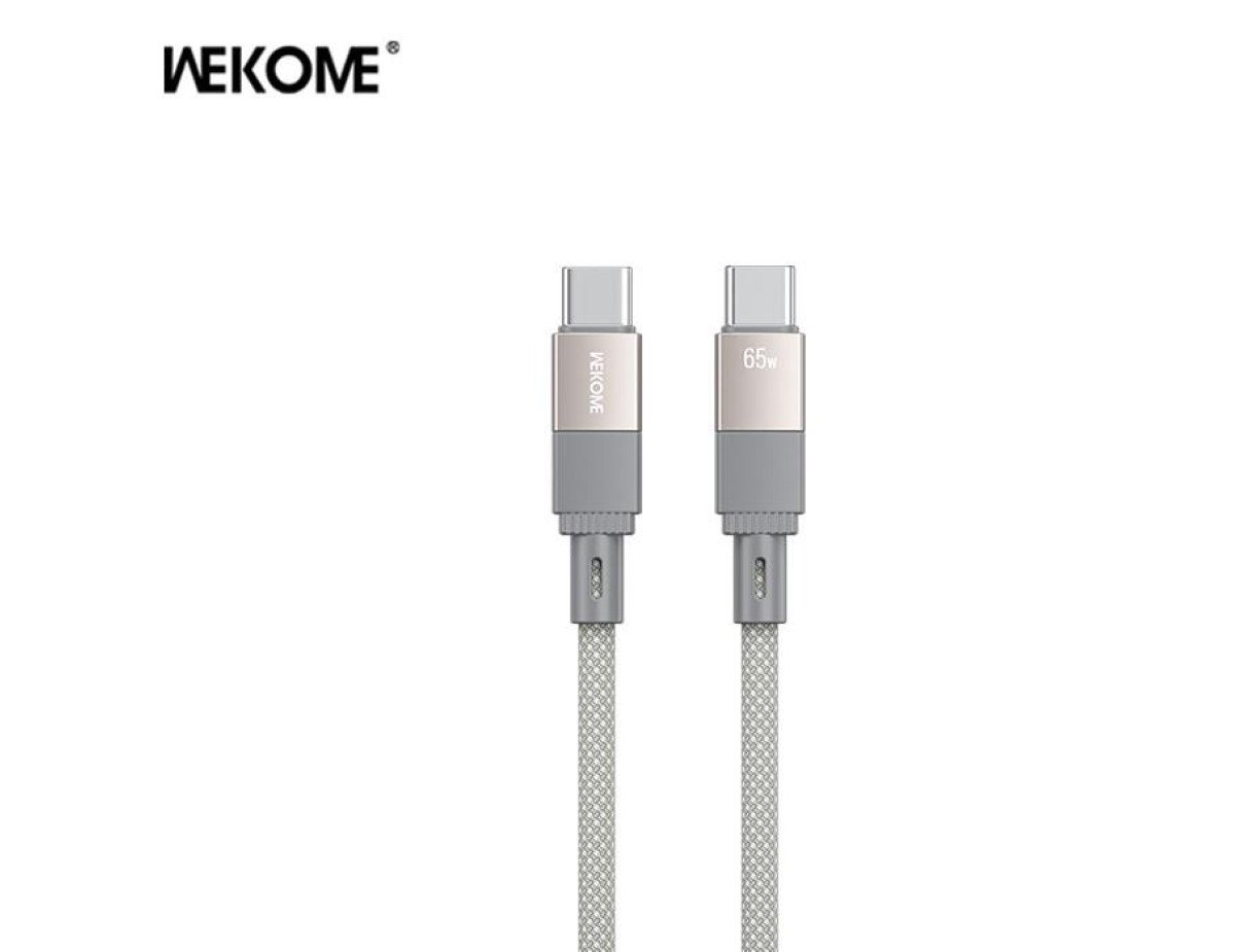 Charging Cable WK 65W TYPE-C/TYPE-C Grey 1m WDC-46