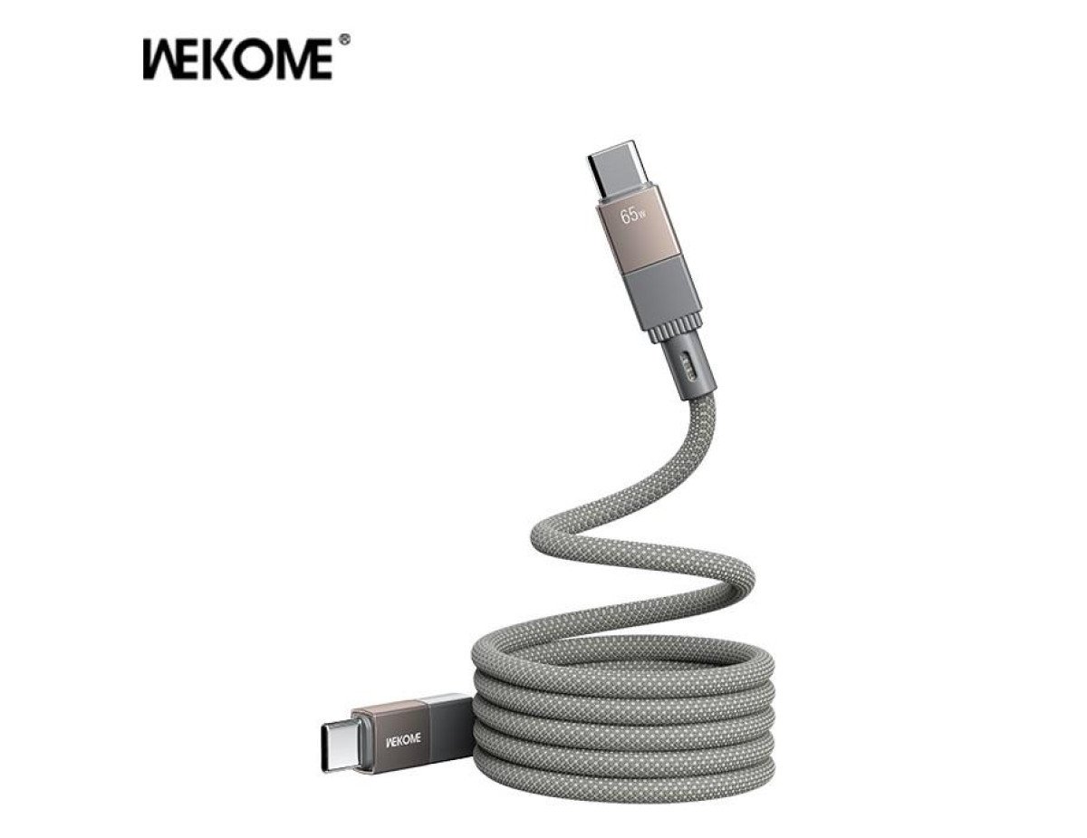 Charging Cable WK 65W TYPE-C/TYPE-C Grey 1m WDC-46