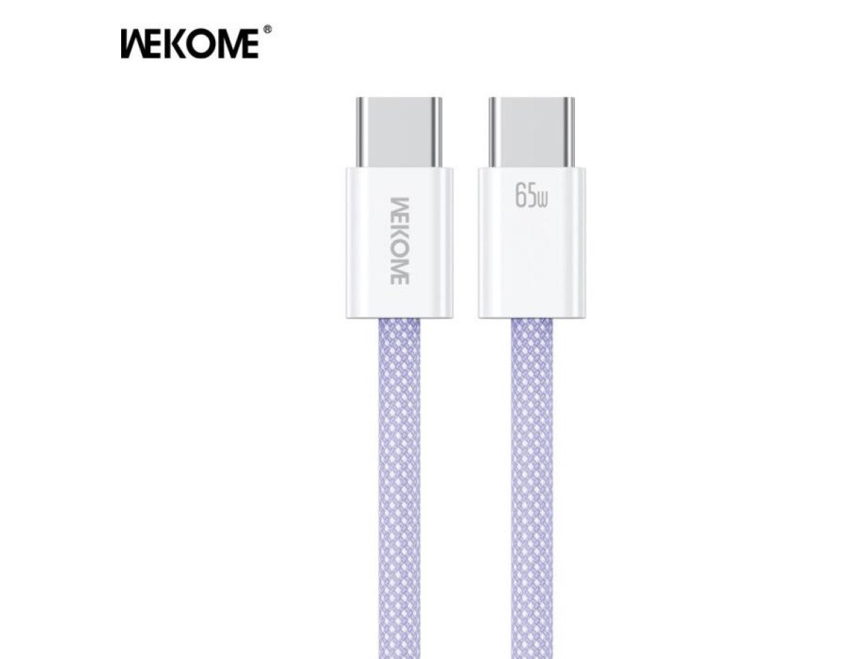 Charging Cable WK 65W TYPE-C/TYPE-C Purple 1m WDC-21