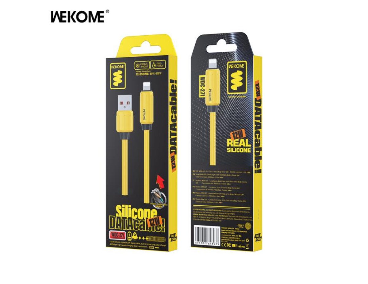 Charging Cable WK i6 Yellow 1m WDC-27i 3A