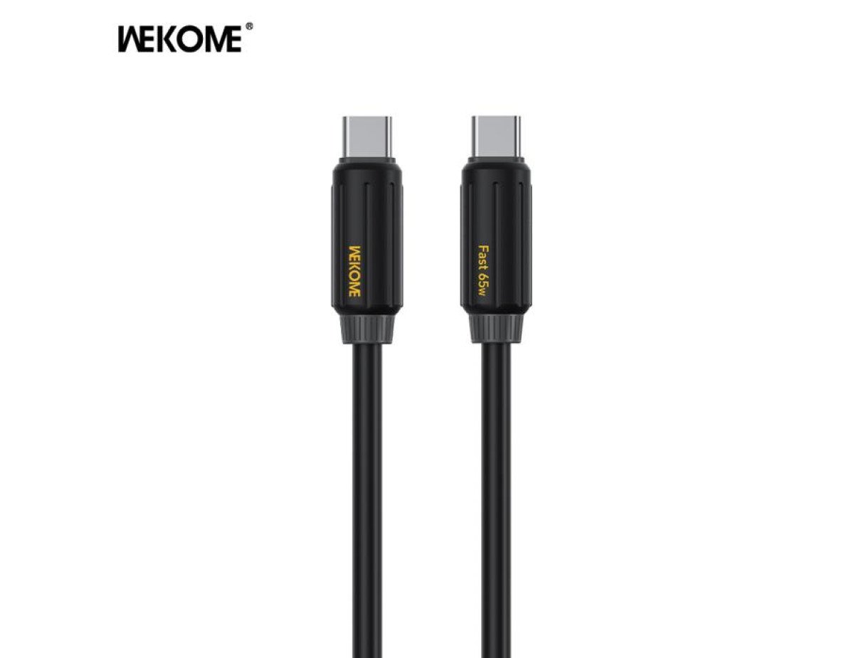 Charging Cable WK 65W TYPE-C/TYPE-C Black 1m WDC-28