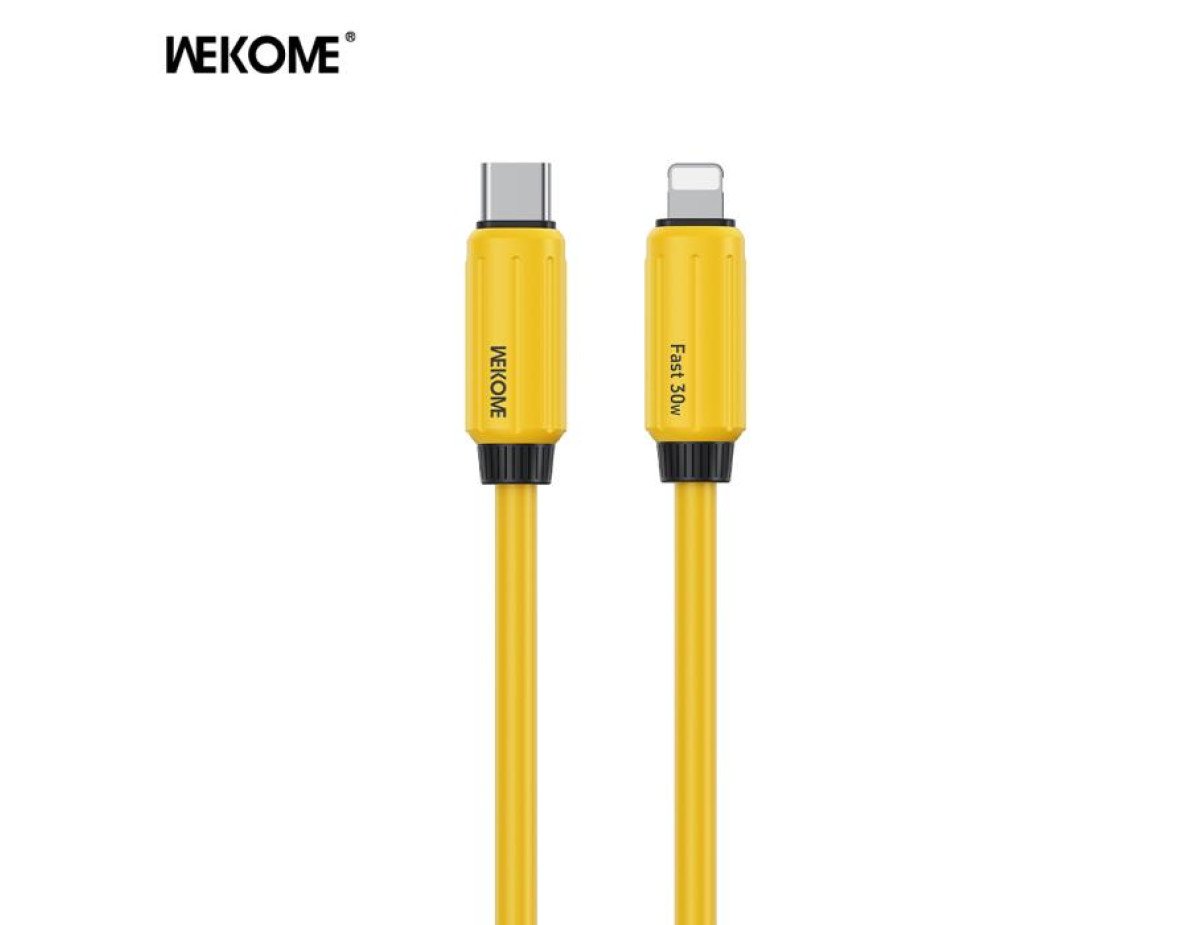 Charging Cable WK 30W PD TYPE-C/i6 Yellow 1m WDC-29