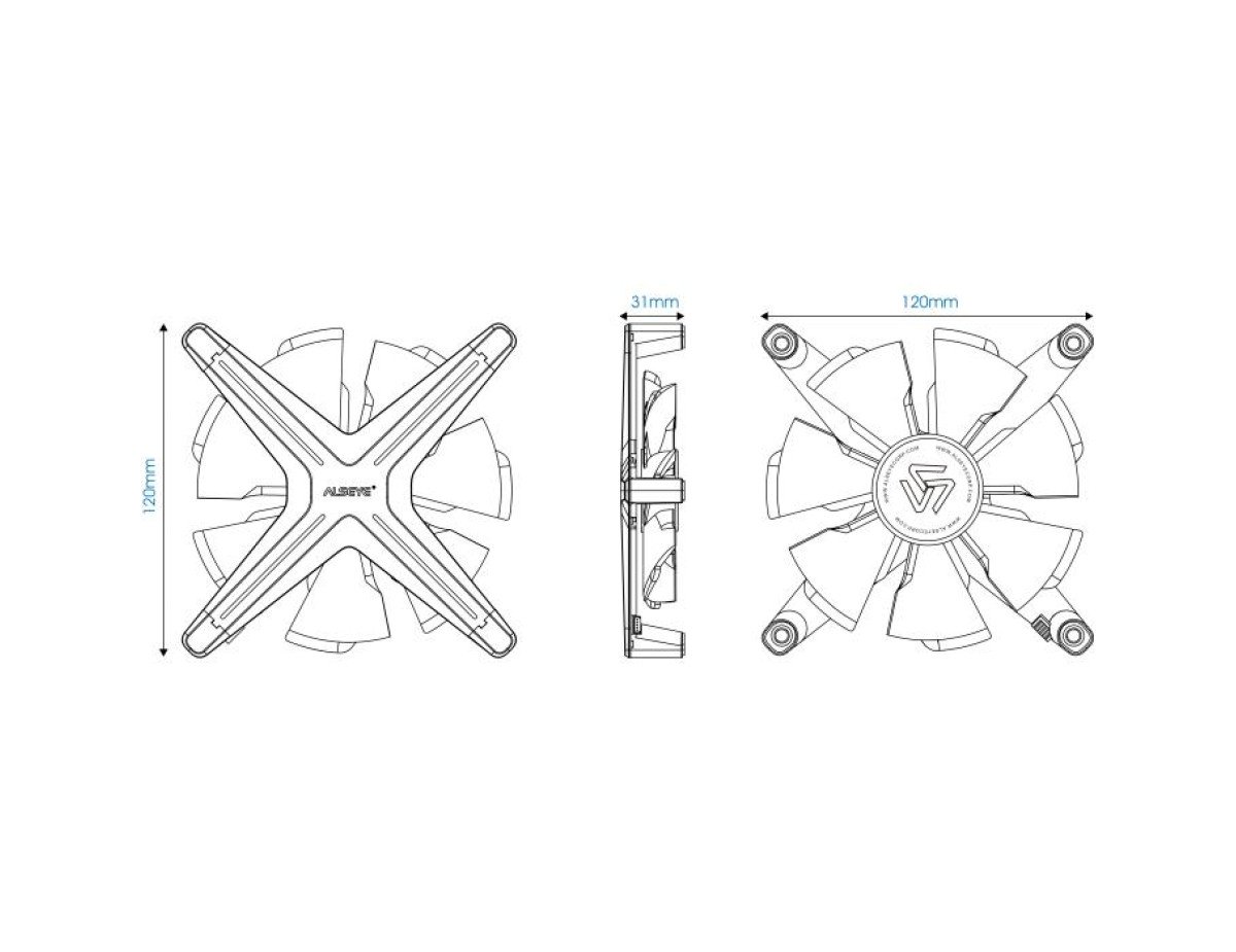 Case Cooler 12cm RGB-Fan Kit Alseye X12