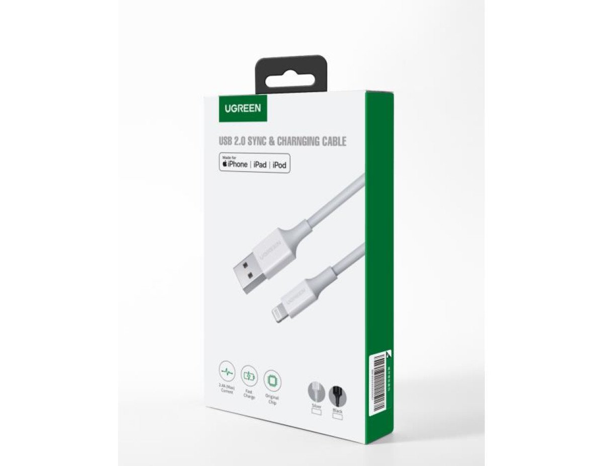 Charging Cable MFI UGREEN US155  i6 White 1m 20728 2.4A