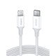 Charging Cable MFI UGREEN US171 18W PD TYPE-C/i6 White 1m 10493 3A