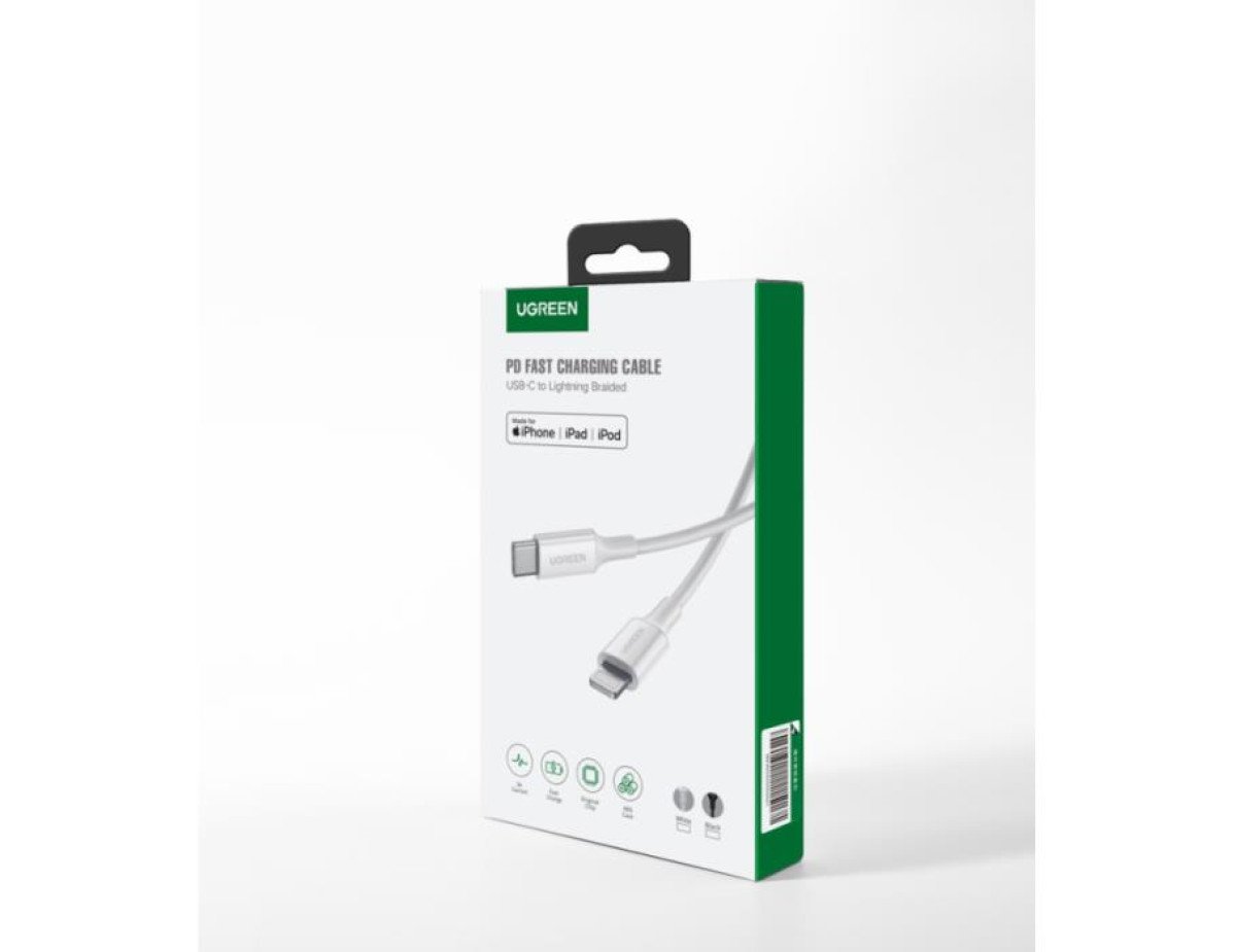 Charging Cable MFI UGREEN US171 18W PD TYPE-C/i6 White 1m 10493 3A