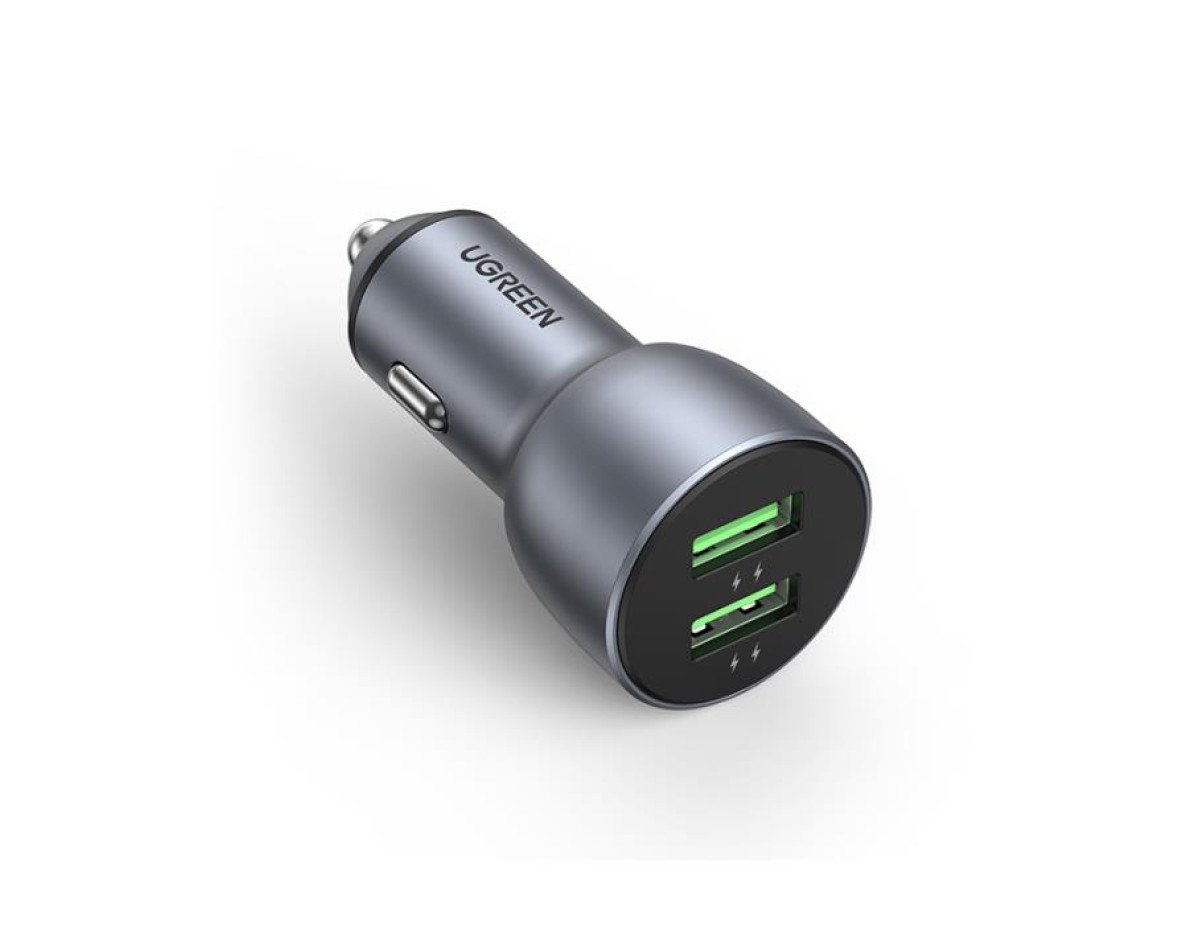 Car Charger UGREEN CD213 36W Dual USB QC3.0 Gray 10144