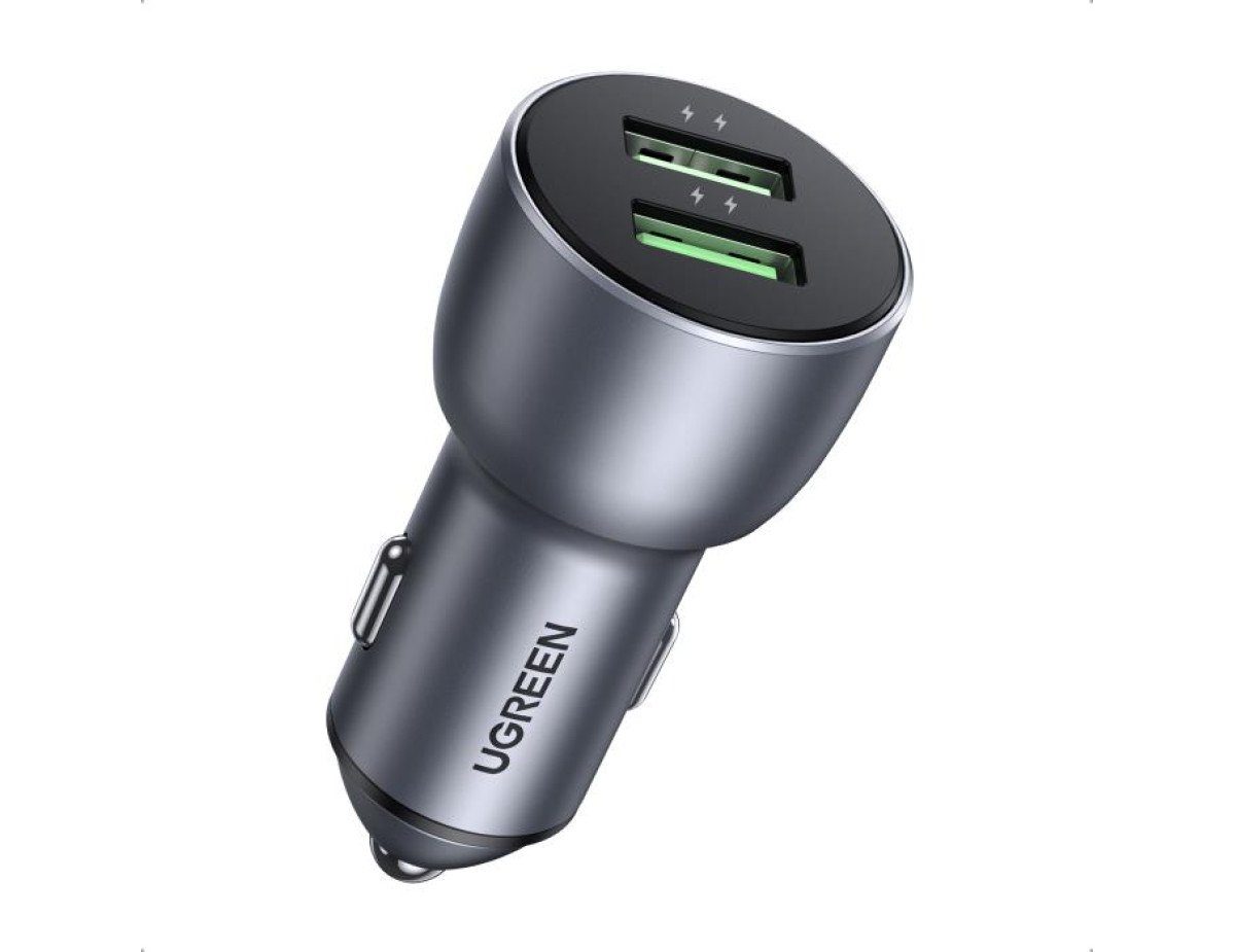 Car Charger UGREEN CD213 36W Dual USB QC3.0 Gray 10144