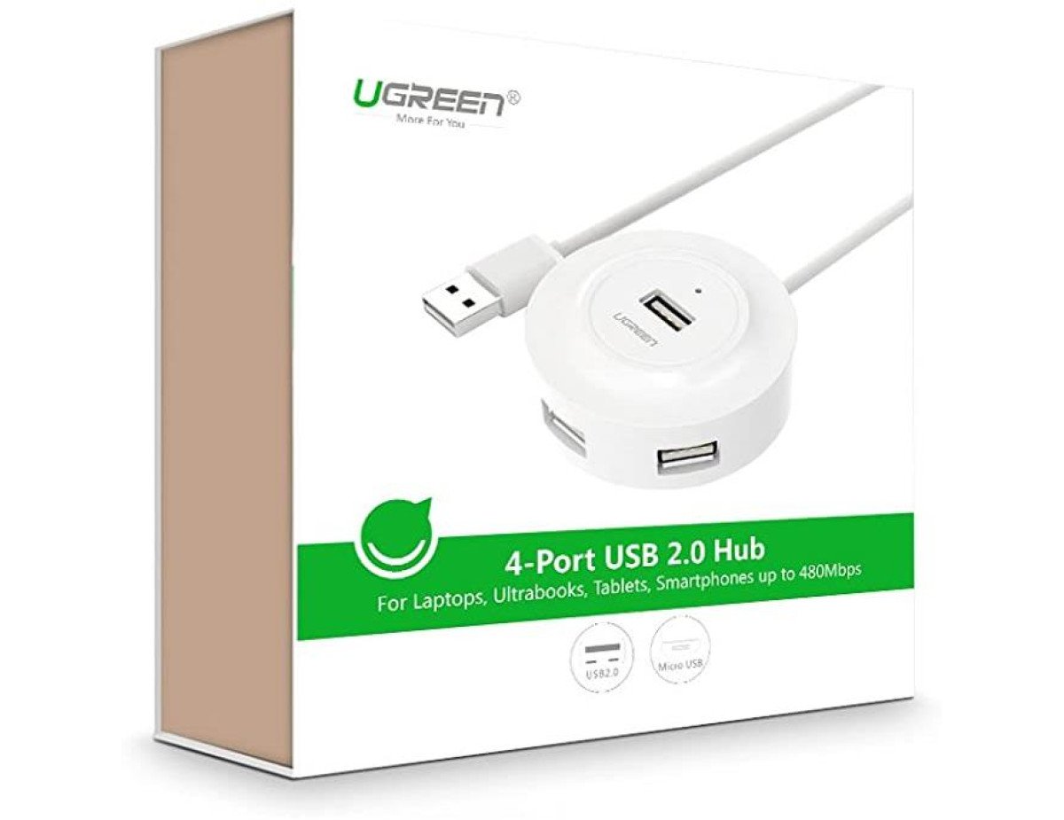 Hub USB 2.0 UGREEN CR106 White 20270