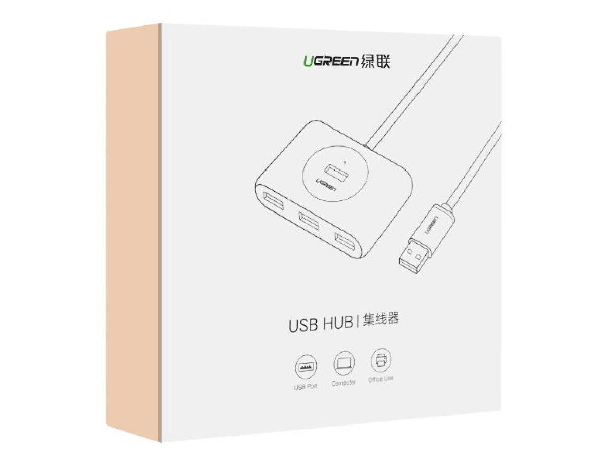 Hub USB 3.0 UGREEN CR113 White 20283