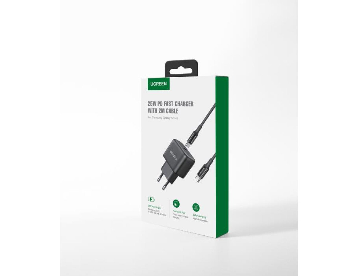 Charger UGREEN PD CD250 Combo+Type C/Type C Cable Black 50581