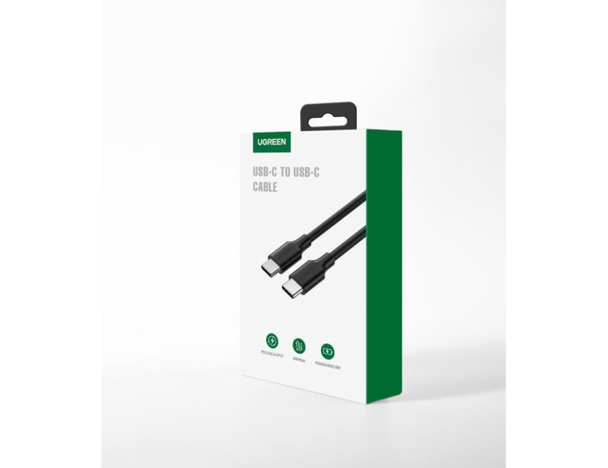 Charging Cable UGREEN 60W US286 TYPE-C/TYPE-C Black 1m 50997 3A