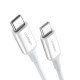 Charging Cable UGREEN 60W US264 TYPE-C/TYPE-C White 1m 60518 3A