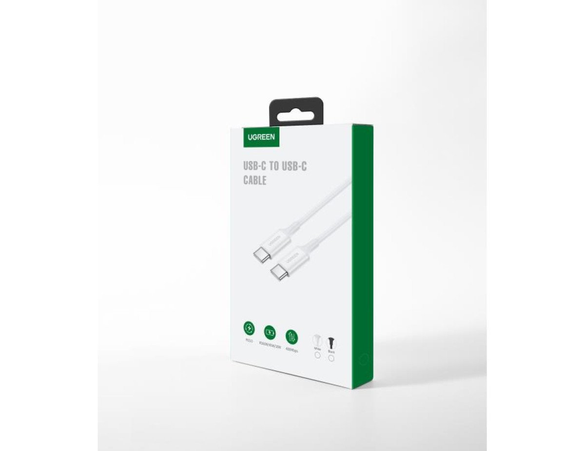 Charging Cable UGREEN 60W US264 TYPE-C/TYPE-C White 1m 60518 3A