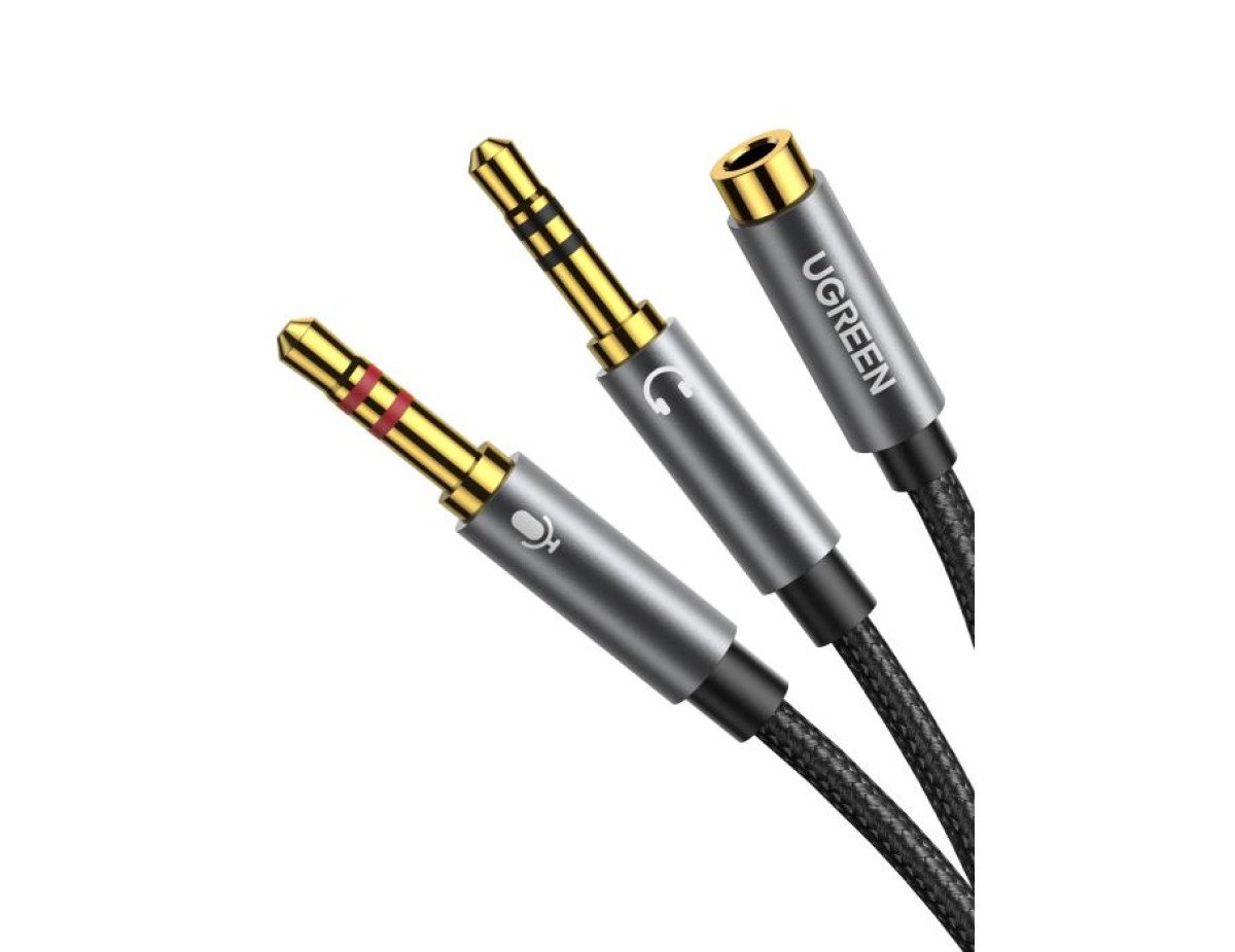 Cable Audio 2x3.5mm M/3.5mm F 0,2m UGREEN AV140 20899