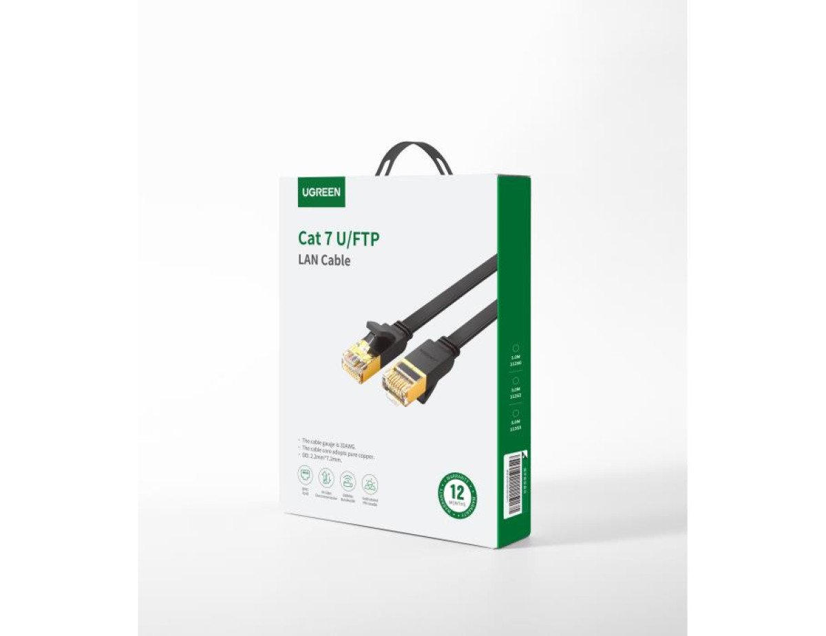 Cable U/FTP Flat Patch CAT7 Pure Copper 3m UGREEN NW106 11262