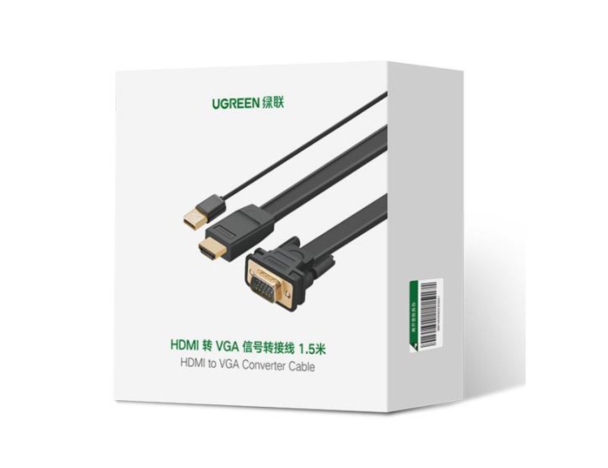 HDMI to VGA  Converter/Cable w/o Audio UGREEN MM101 1,5m 30449