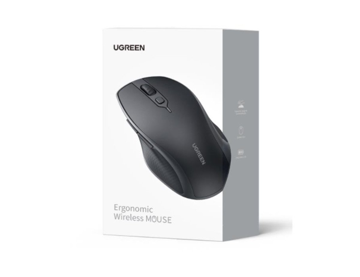 Mouse Wireless 2.4 GHz & Bluetooth UGREEN MU101 Black 90395