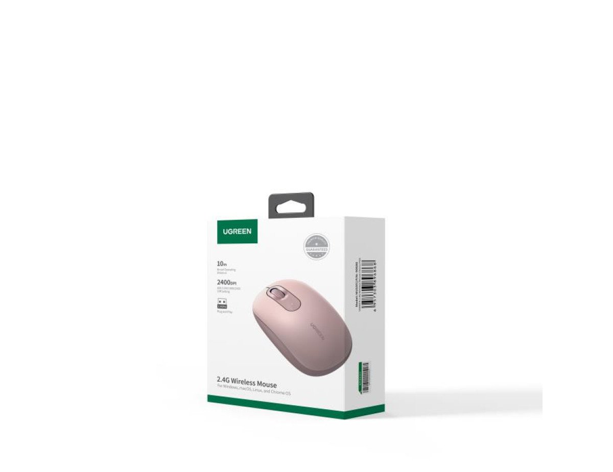 Mouse Wireless UGREEN MU105 Pink 90686