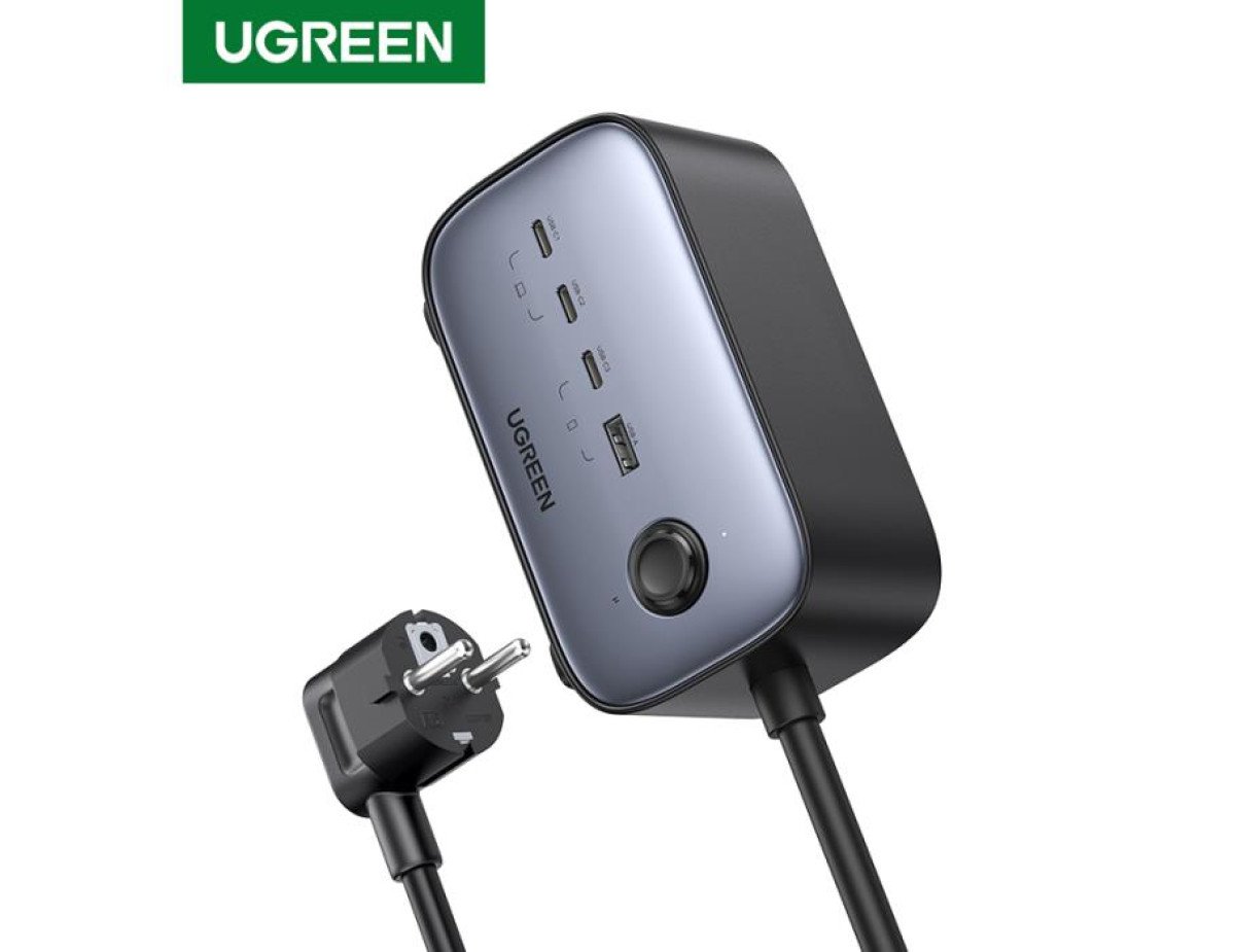 Charger GaN III UGREEN CD268 100W PDx3 & QC3.0x1 & ACx2 60167