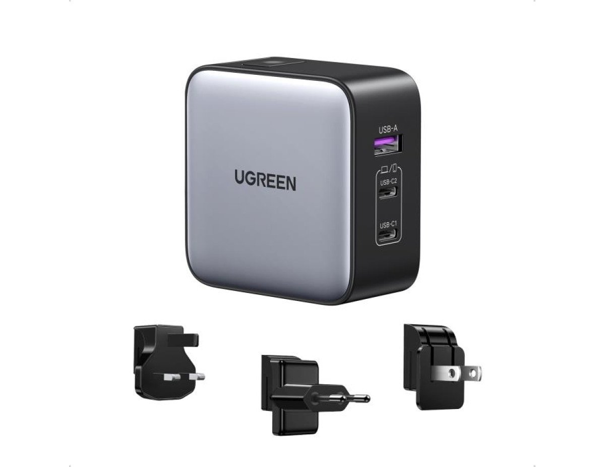 Charger GaN UGREEN CD296 65W PDx2 & QC4.0x1 90409