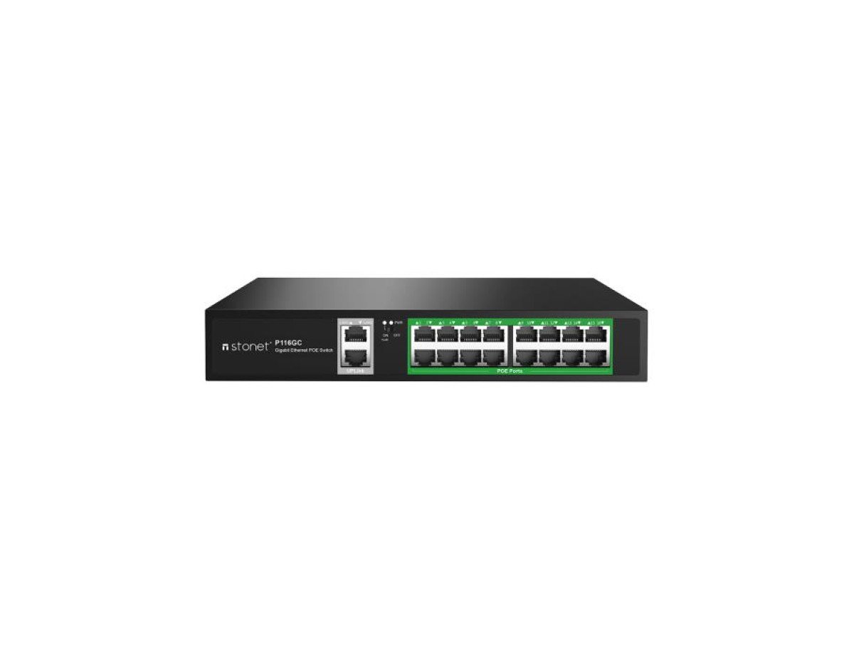 Gigabit 18port Switch PoE Stonet P116GC