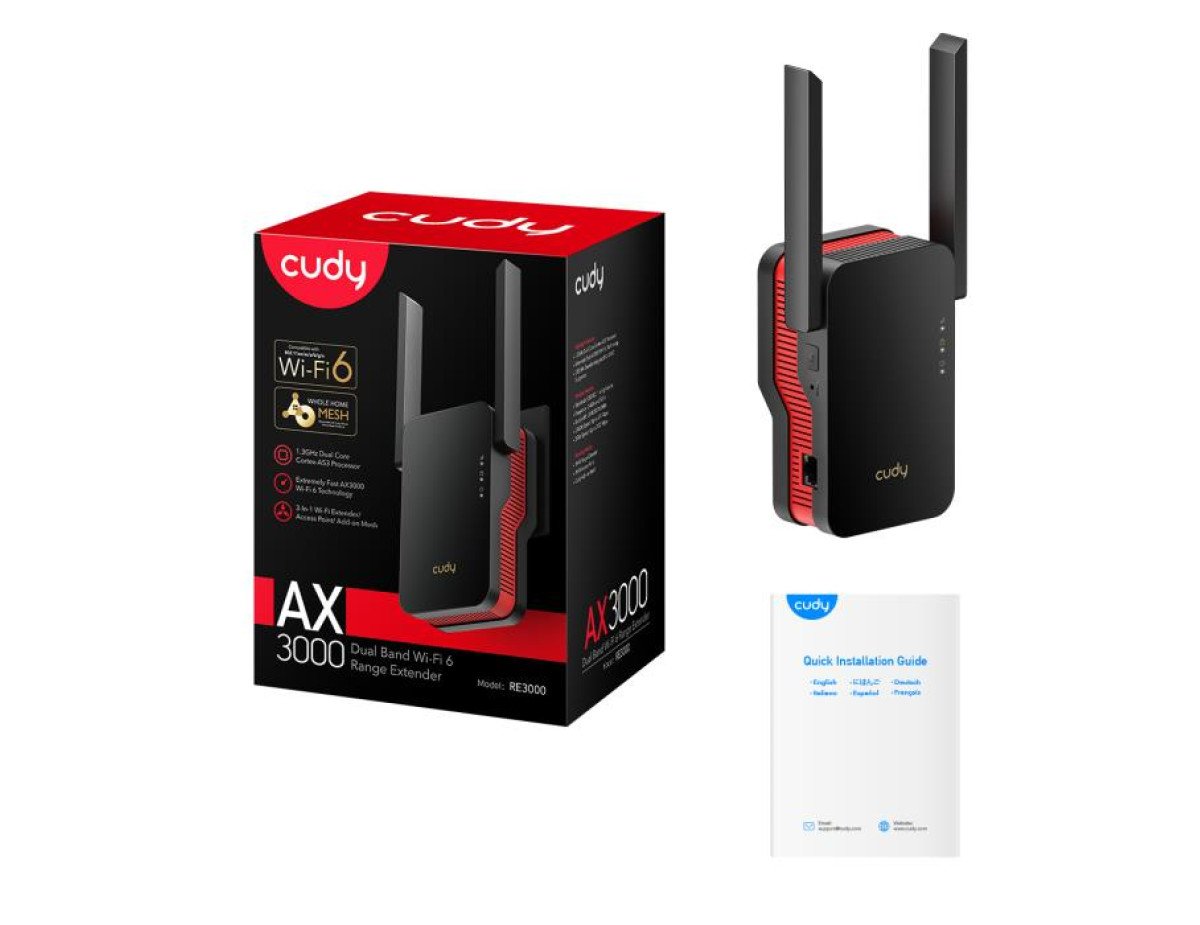 Range Extender WiFi6 Mesh Repeater AX3000 Cudy RE3000