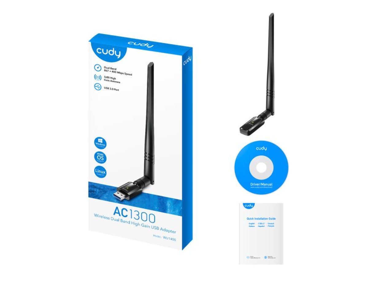 Usb 3.0 Wireless AC1300 High Gain Cudy WU1400