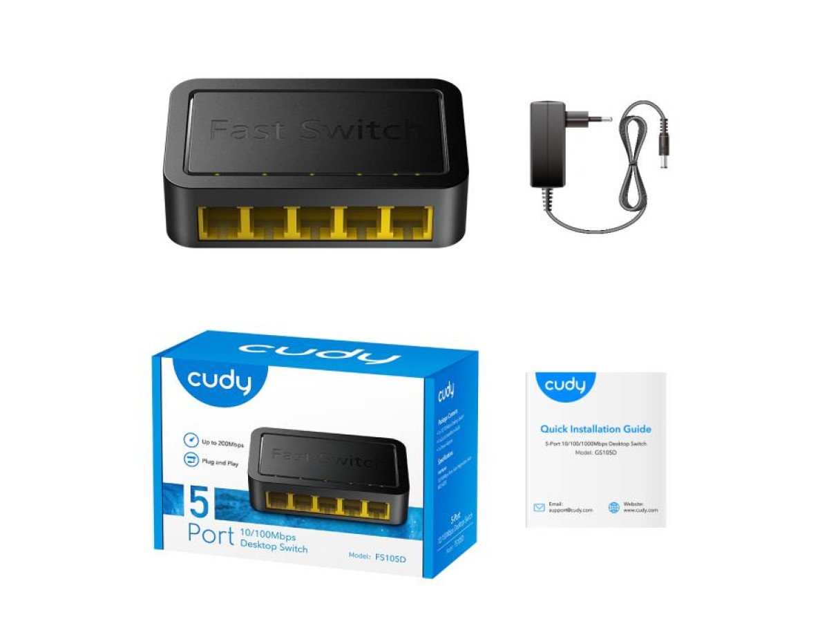 Fast Εthernet 5 port switch Cudy FS105D