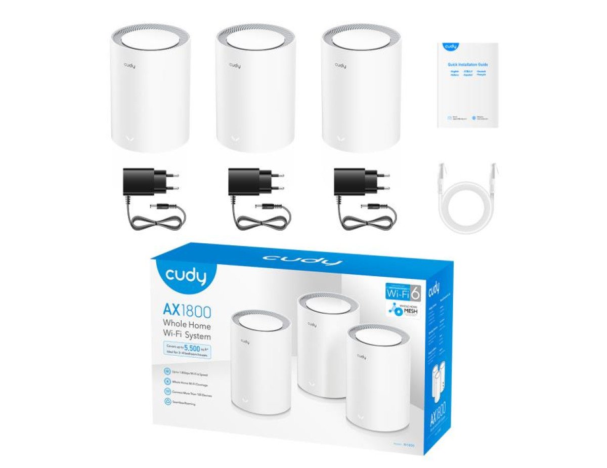 Mesh Wi-Fi6 AX1800 Cudy M1800(3-Pack)