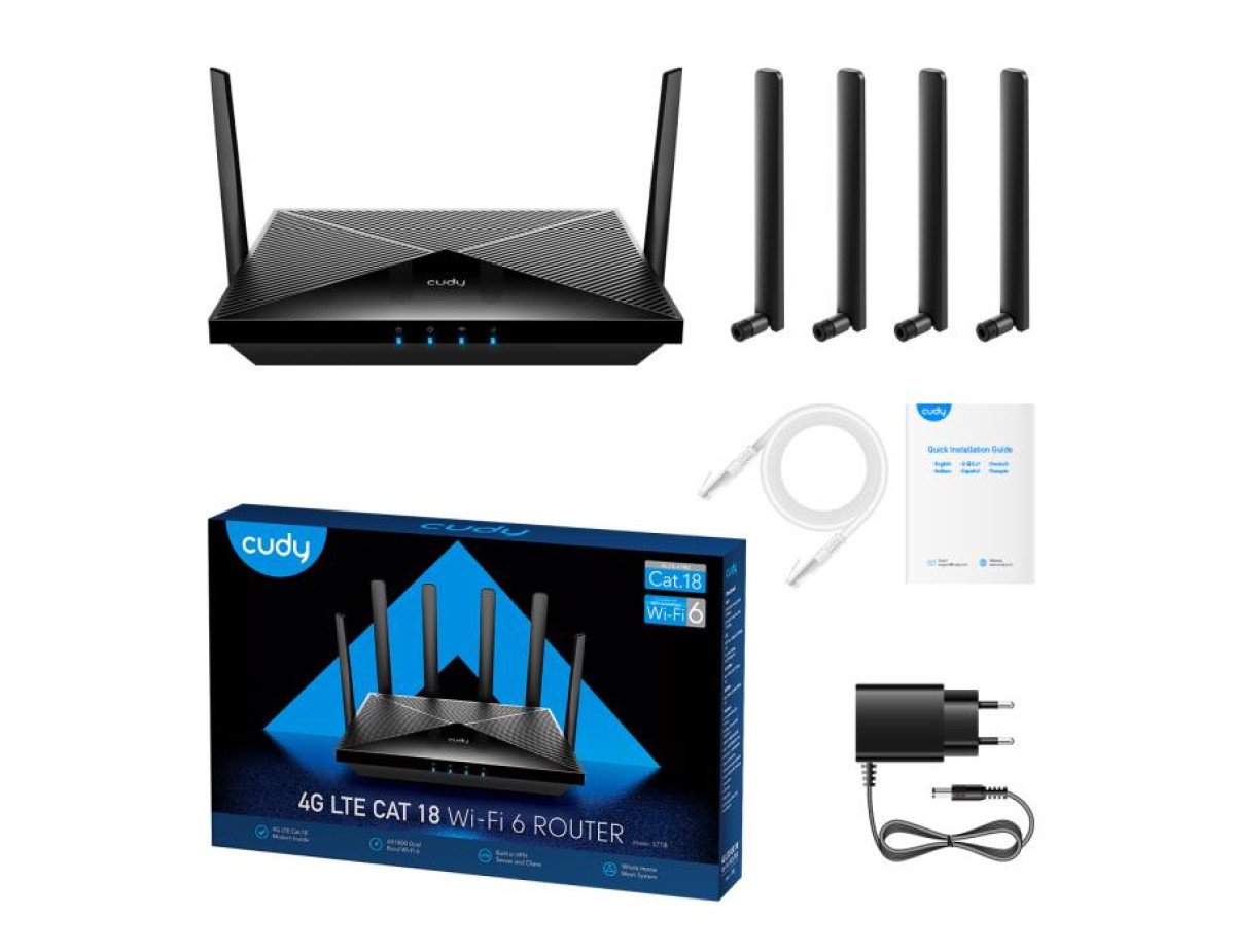 4G Router Wi-Fi6 Cudy AX1800 LT18 Cat.18