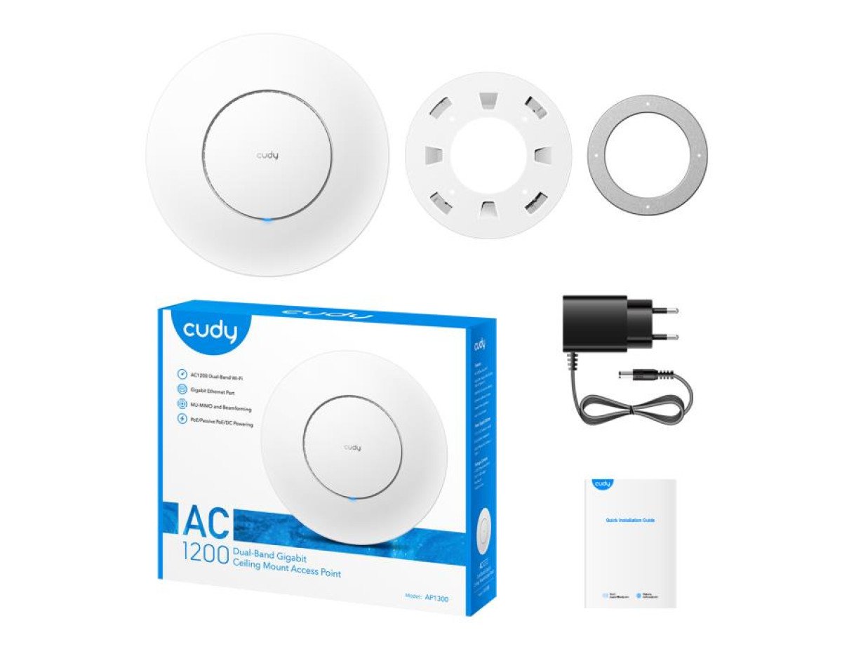 Access Point AC1200 Gigabit Cudy AP1300_P Injector Included