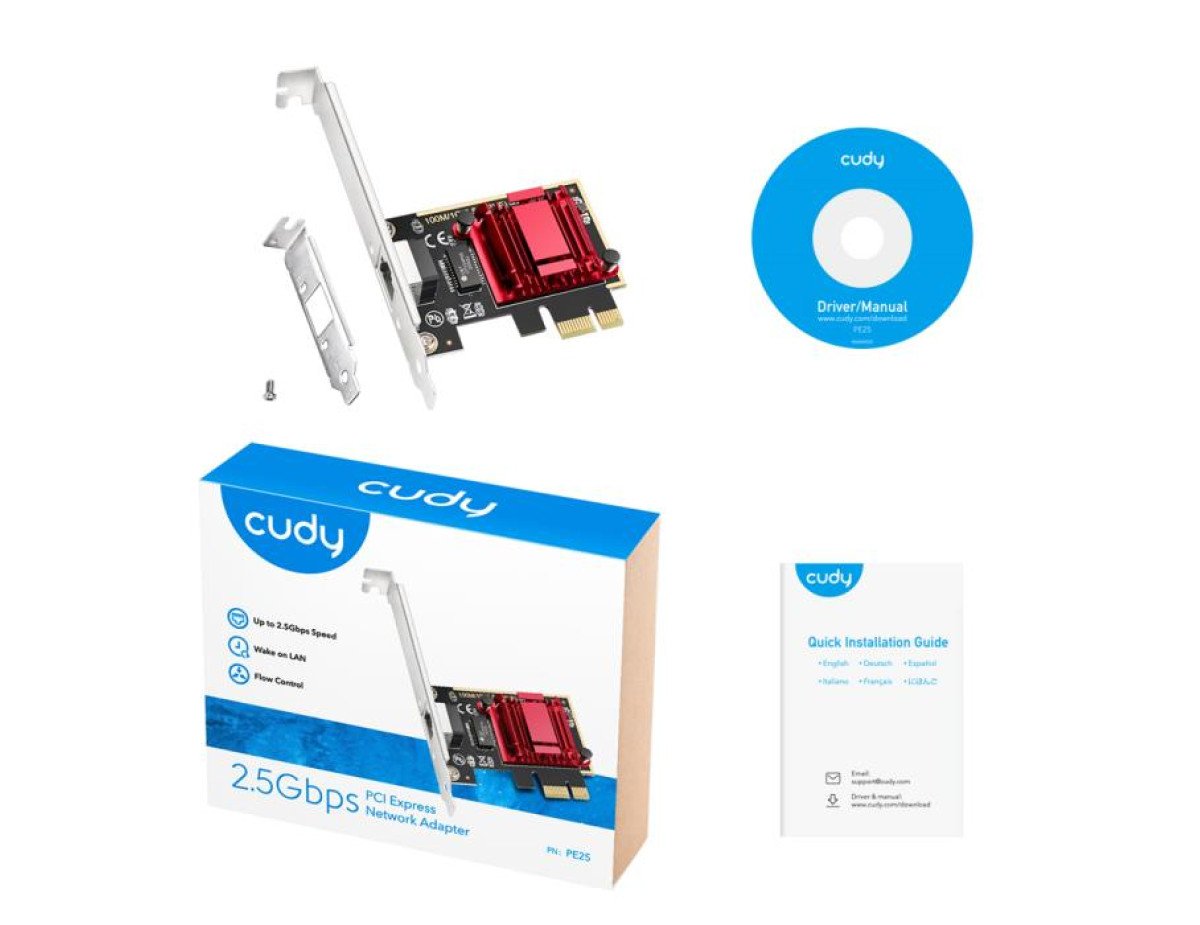 PCIe Networking Adapter 2.5 Gbps Cudy PE25