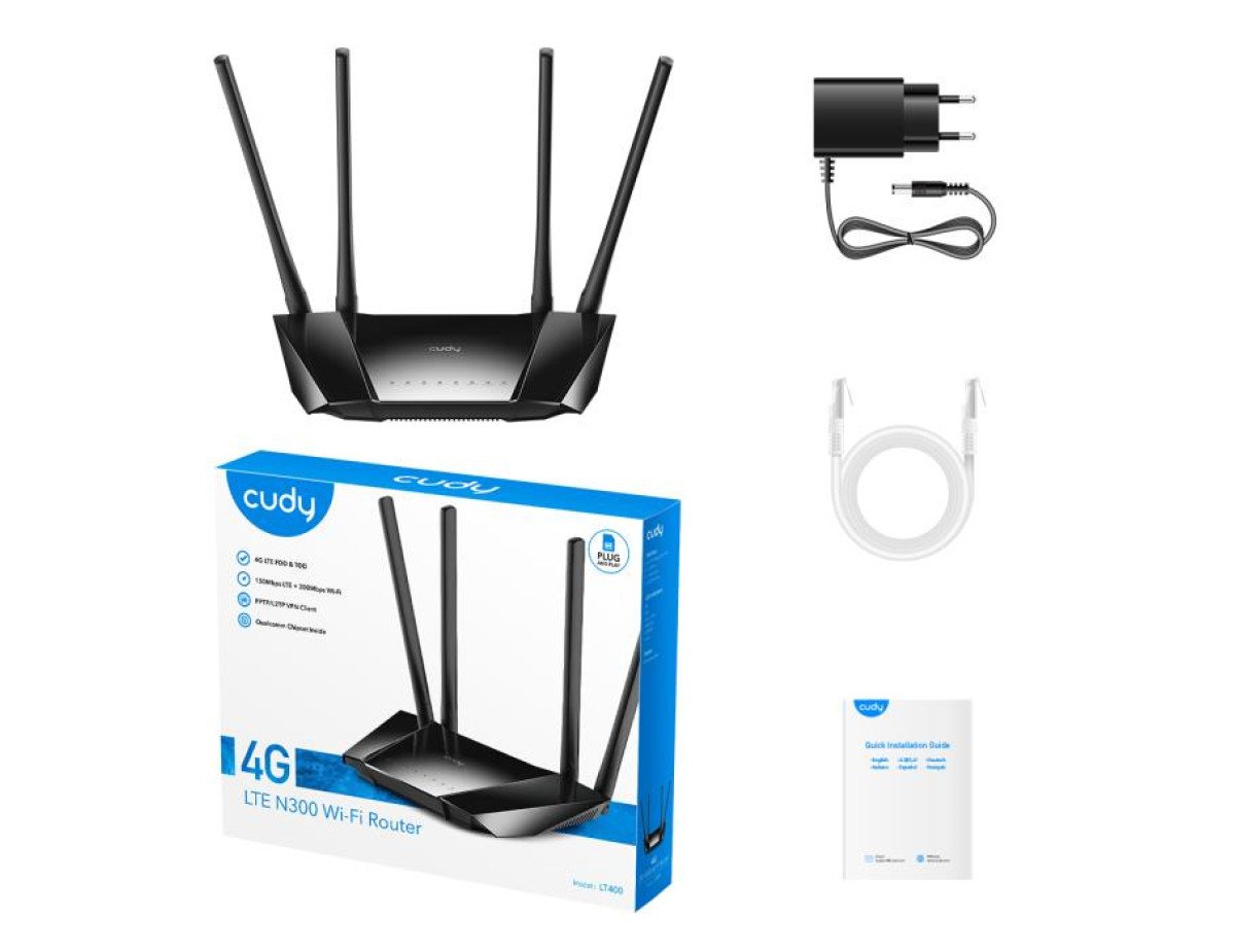 4G Router Cudy N300 LT400 Cat.4