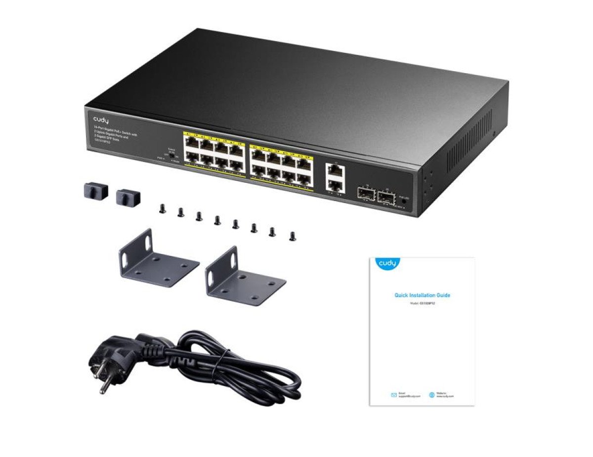 Gigabit 18port Switch PoE Cudy GS1018PS2