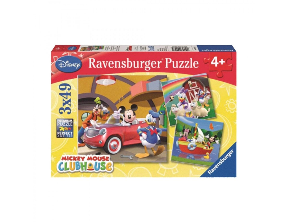 Ravensburger Puzzle Disney Mickey Mouse Clubhouse - Everyboby Loves Mickey (3x49pcs.) (09247)