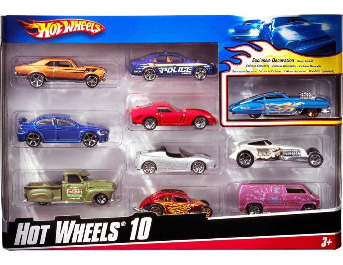 HOT WHEELS - CARS SET OF 10 RANDOM (54886)